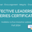 Effective Leadership Series – Fall 2024